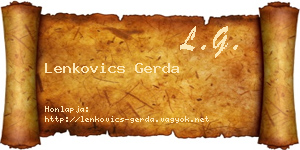 Lenkovics Gerda névjegykártya